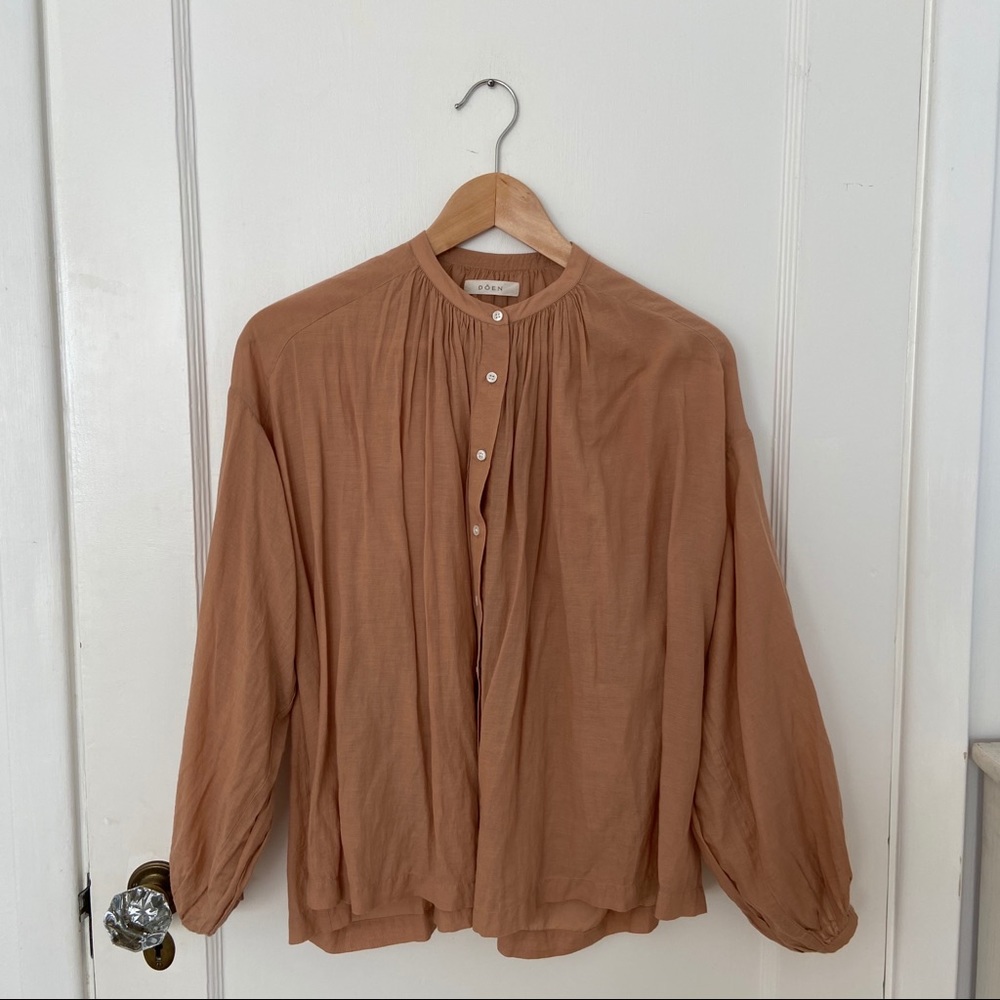 Dôen Jane blouse in toffee xs Doen - Picture 2 of 7